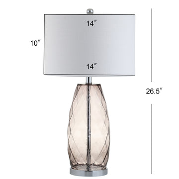 Juliette 26.5" Glass/Metal LED Table Lamp - JONATHAN Y